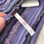 Free People  Halter Top striped texture crop womens Purple (small) party festival Photo 1
