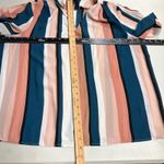 WORTHINGTON‎ Women's Striped Slimming Chic Multicolor Top Size XL Green Peach Photo 5