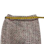 White House | Black Market Women's Tweed Fringe Pencil Skirt Pink Classic Size 2 Photo 7