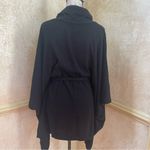 Yoon Black Cotton Blend Turtleneck Poncho with Belt and pockets Knee length Sz M Size M Photo 4