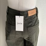 Joie  Women's Violette High Rise Cropped Utilit Jeans, Army Green, size 25, NWT Photo 5