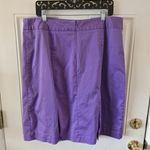Larry Levine Vintage  2PC Purple Cotton Blend Skirt Suit Size 18 Padded Shoulders Photo 5