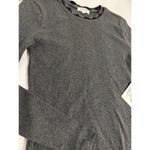 Goldie $125 New  Lewinter Ribbed Pyramid Tipped Long Sleeve Tee - Small - Gray Photo 6