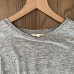 Rebecca Taylor Linen Jersey Tie-Waist Short Sleeve Sheath Dress Heather Grey S Photo 7