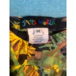 Jams World  Vintage Y2K Midi Slip Dress Asymmetric Hem Medium M Hibiscus Forest Photo 2