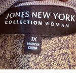 Jones New York  Silver Metallic Knit Top Size 1X NYE Party Photo 2