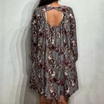 Giddy Up Glamour  Gray Floral Midi Shift Dress Sz M Photo 8