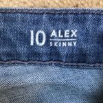 Big star Women’s Alex Skinny Distressed Thrashed Medium Wash Raw Hem Denim Jeans Photo 12