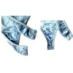 NWT Blashe Teddy Bodysuit Sz M Blue Sheer Lace Accents Snap Closure Exo… Photo 10