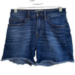 BKE  Denim High Rise Jean Shorts Frayed Hem Dark Wash‎ Casual Women's Size 25 Photo 0