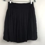 Flowy Black Silk Skirt Petite Size 6P Photo 2