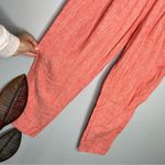 Anthropologie 100% Linen Tapered Salmon Pants Size Small Photo 3