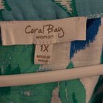 Unique spectrum Coral‎ bay tropical linen blend blouse. Sizec1X Photo 2