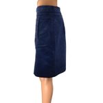 Ann Taylor  Women's Blue Corduroy Velvet Knee Length Straight Pencil Skirt Size 2 Photo 1