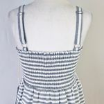 Lumière New  Striped Smocked Babydoll Dress Blue White Photo 12