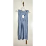 Reformation  Paso Knit Mini Dress Sleeveless V-Neck in Sky Size Medium NWT Photo 3