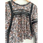 American Eagle Lace Floral Babydoll Bohemian Blouse Top Open Back Sz S Photo 5