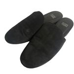 Eileen Fisher Earth Dion Suede Leather Mule Loafer Slides Slip On Solid Black Photo 1