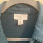 Womens J. Jill Green Teal Oversized Long Sleeve Button‎ Up Shirt XSP XS Petite Size undefined Photo 1