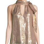 Ramy Brook  Sasha Metallic Tie-Neck Sleeveless Top Photo 16