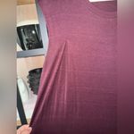 COS  burgundy dress midi maxi long volume pleated cotton jersey cap sleeve wine Photo 10