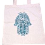 Lucky Brand  hindu namaste elephant canvas tote bag Photo 0