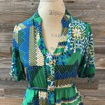 Moulinette Soeurs Anthropologie 100% Silk Rqinforest Morning Shirt Dress Size 2 Photo 2