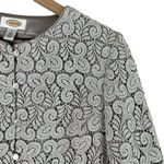 Talbots  Silver Lace Cardigan Blazer Special Occasion Dress Jacket, Size‎ 6 Photo 3
