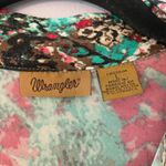 Wrangler NWT  Pink Blue Deadstock Shimmer Snakeskin Button Down Women size Large Photo 1