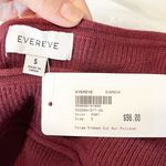 Evereve  Paige Cutout Ribbed Cut Out Long Sleeve Top Port Maroon Small Photo 1