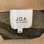 J.O.A. Womens Zebra Print Sweater Small Brown Animal Pattern Y2K Statement Knit Photo 3