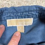 Michael Michael Kors Chambray Zip Front Utility Shirt Womens Size 4 Blue Photo 1