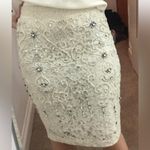 ZARA  ivory lace beaded, pencil skirt, size small Photo 5