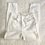 Free People  White High Waist Busted Skinny Jeans 30 Photo 10