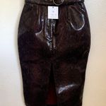 NWT Atoir Self Defined Skirt in Burgundy Python Size 4 Photo 3