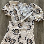 Urban Outfitters  sunflower mini dress short sleeve button front cream small Photo 1