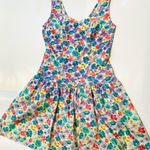 Vintage 80’s you too babes drop waist corset style floral mini dress Photo 0