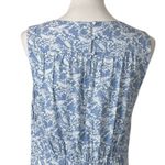 Christopher & Banks New Dress Sleeveless A-line Blue Cream Floral Women’s Size M Photo 7