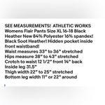 Athletic Works  Womens Flair Pants Size XL 16-18 Black Heather Athlesure New Photo 8