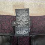Mario Serrani  | Maroon & Black Medallion Pattern Straight Leg Pants | Size 14 Photo 9