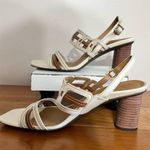 Vionic Women’s  Zaphira Heeled Sandals Tan & Cream Size 8 Block Heel Photo 0