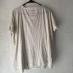 Ruff Hewn ‎ Shirt Womens Large White Short Sleeve Button V Neck Pocket Casual Top Photo 6