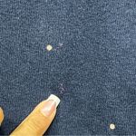 J.Crew Navy Blue Shirt Peter Pan Collar Polk a dot blouse 3/4 sleeves cotton zip back S Photo 13