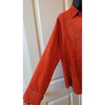 Westbound  Blouse Blazer Women's 1X Orange Pleated Long Sleeve Photo 3