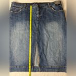 Mossimo Y2K Low Rise Denim Skirt in Dark Indigo Size 14 NWT Front Slit Blue Photo 3