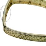 Foldable Snake Print Gold Tone Bracelet Photo 5