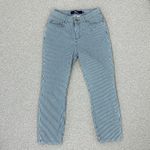 Boden Soho Cropped Skinny Railroad‎ Stipe Crop Jeans Blue White 2P Photo 3