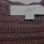 Loft | Brown Crochet Scoop Neck Sweater Tank Top | Small Photo 5