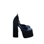 Versace NWOB
159MM Embellished Satin Platform Shoes Heels Photo 6