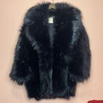 Max Mara  Sportmax Women's Raid Oversized Faux Fur Coat in Ultramarine. Size L Photo 2
